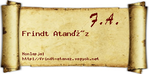 Frindt Atanáz névjegykártya